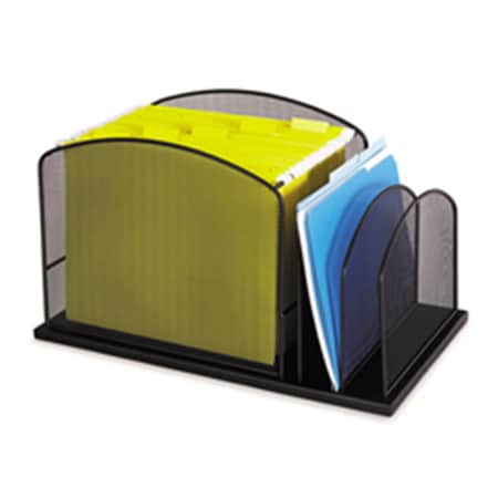 Betterbeds Onyx Mesh Desk Hanging File With 2 Upright Sections - Black BE124603